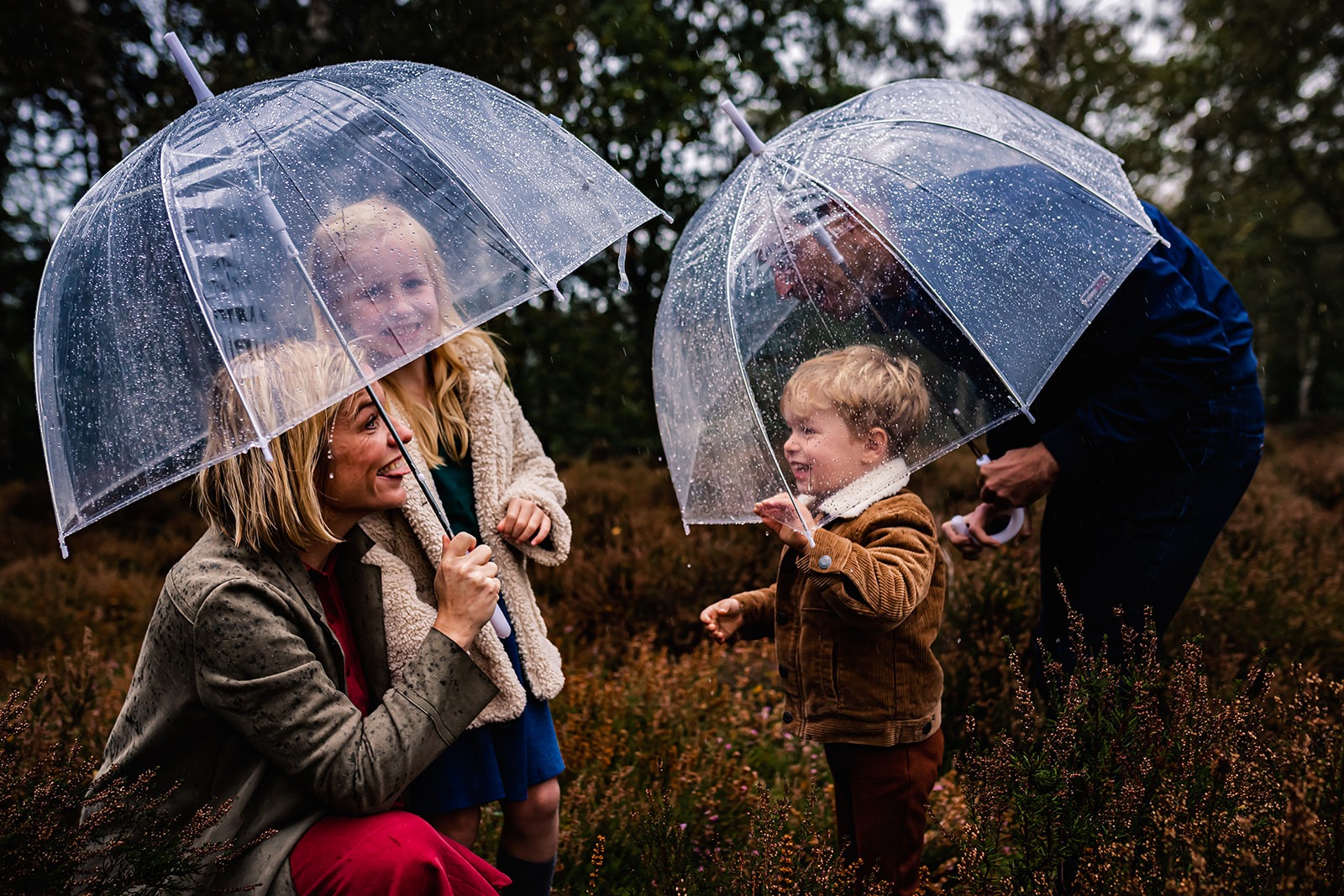 regen bij fotoshoot